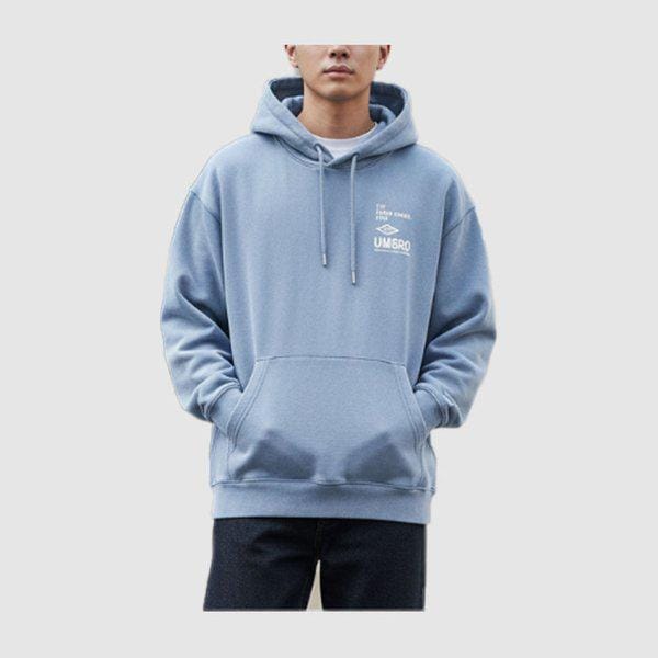 HBL オムグレイ ビンテージ アップリケ フード付きTシャツ UR121CHD21-LDN0