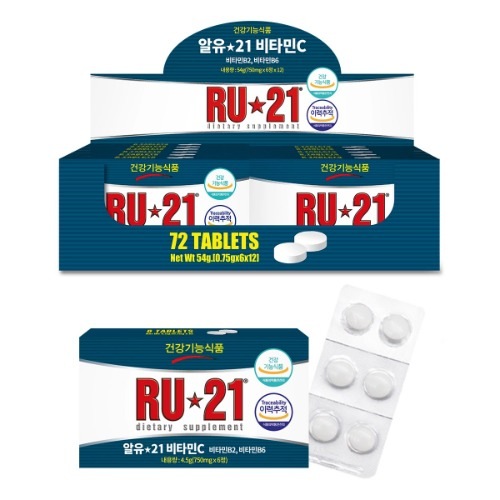 RU-21ビタミンC 750mg x 6錠x 12ボックス