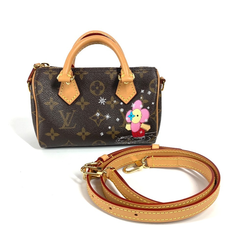 ハンドバッグ M82624 ナノ・スピーディ モノグラムヴィヴィエンヌ カバン 肩掛け ショルダーバッグ ポシェット ミニボストンバッグ モノグラムキャンバス ブラウン