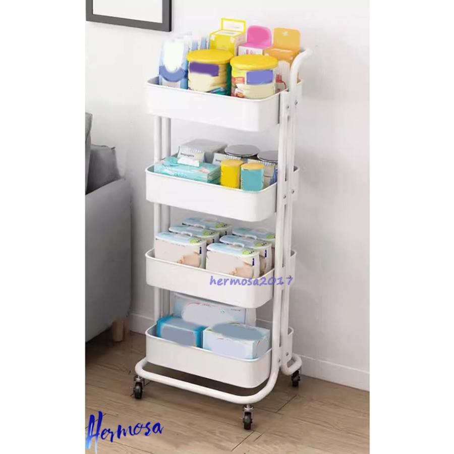 今日のイベント 新商品20%オフ キッチンワゴン 収納ワゴン キッチンラック キッチン収納カート 隙間ワゴン カラー1 収納棚 キッチン収納棚 収納ラック キャスター付き3枚購入で200円OFF