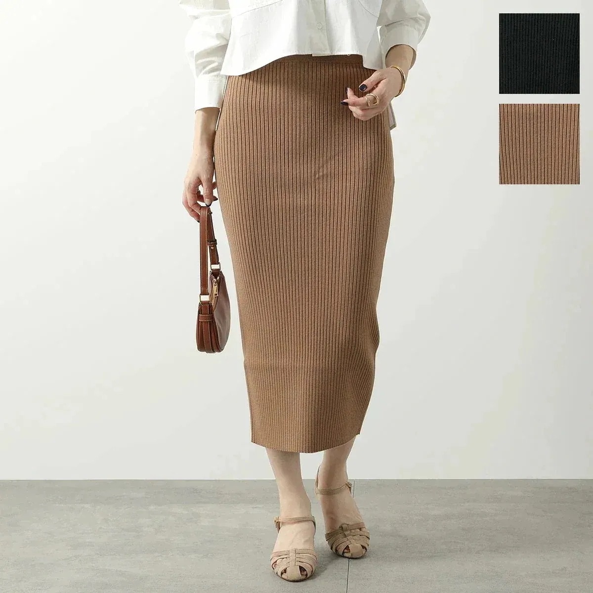 WEEKEND MAX MARA ウィークエンド マックスマーラ スカート CALOTTA カロッタ レディース タイト ニット リブ カラー2色 【mega】