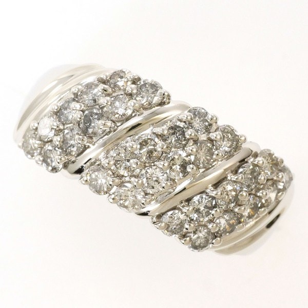 PT900 プラチナ リング 13号 ダイヤ 1.00 カード鑑別書 中古