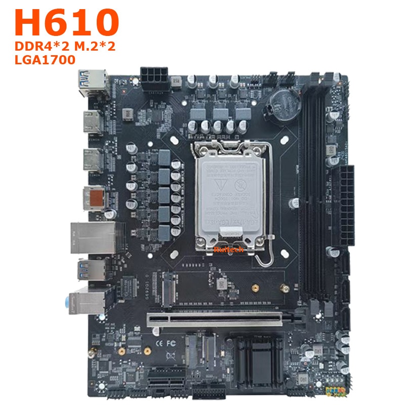 H610 デスクトップ コンピュータ マザーボード M.2 インターフェイス Ddr4 メモリ Lag1700 ピン Cpui5 12400f 12100