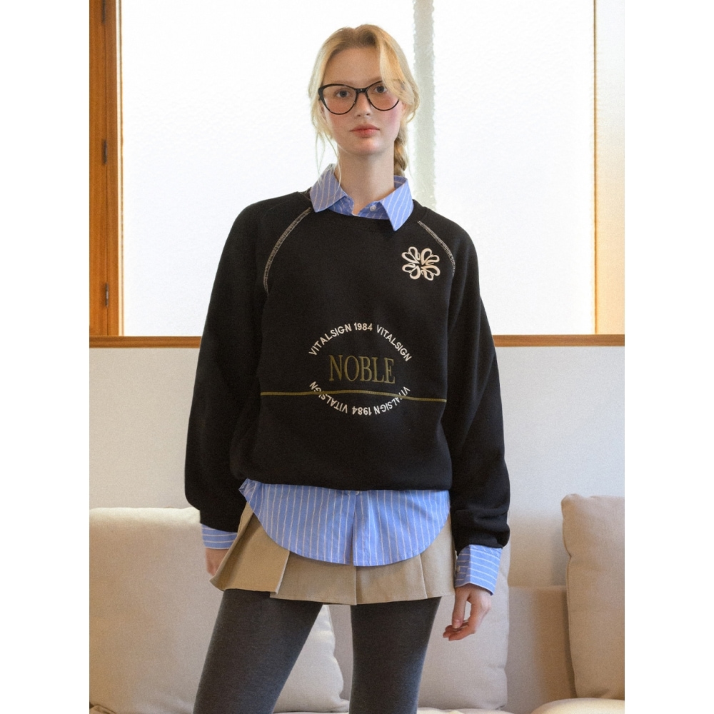 VITALSIGN ノーブルクローバー起毛スウェットシャツ