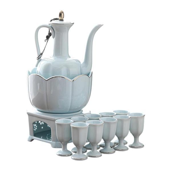 セラミック酒器ギフト 多機能 10杯セット 自宅 誕生日 家族 スタイル B