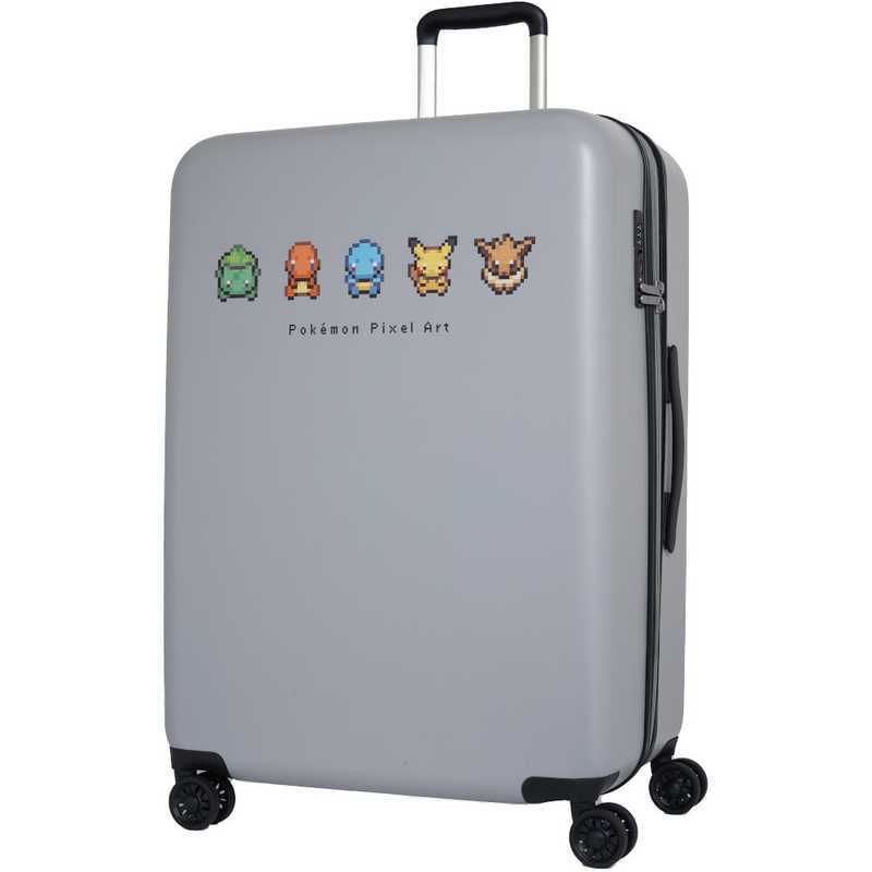 ポケモン　スーツケース ファスナータイプ 旅行日数目安：1週間以上 96L 拡張時107L 預け入れ無料 ［TSAロック搭載］ グレー　PK-0881-67-GY