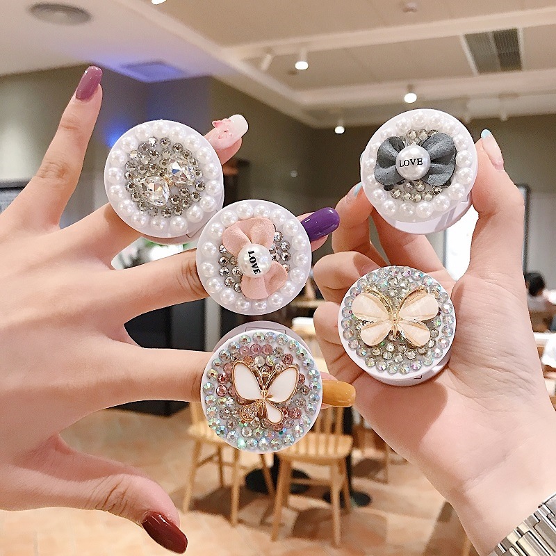 驚きの値段 国産 韓国のファッションパターン電話リングスタンドかわいいダイヤモンドキラキラパターン電話バックリングスタ