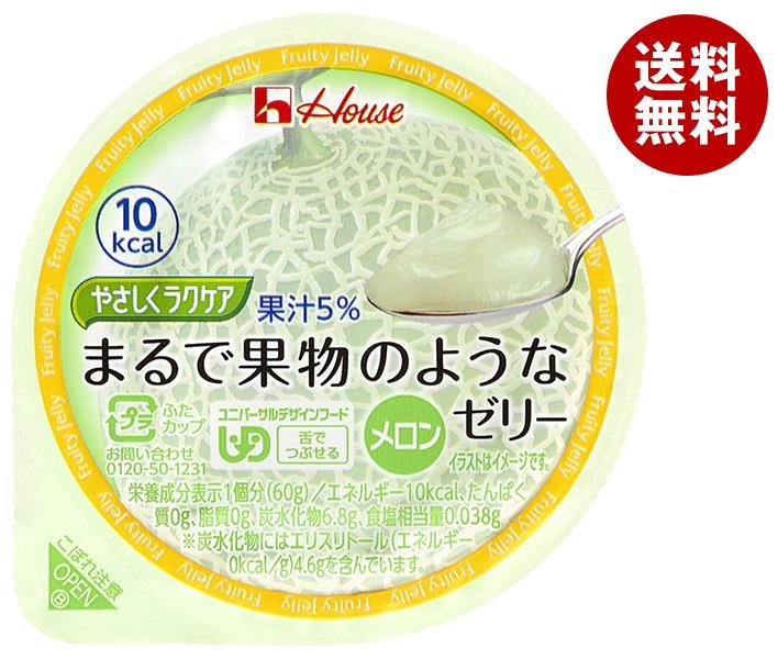 ハウス食品 やさしくラクケア まるで果物のようなゼリー メロン 60g＊48個入＊(2ケース)