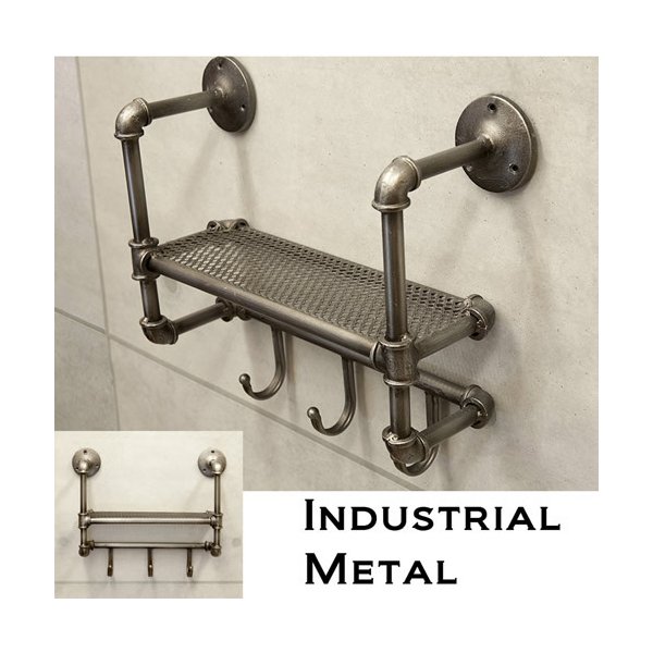 ウォールシェルフ 飾り棚 ハンガーラック コート掛け 帽子掛け 玄関収納 キーフック 鍵かけ 壁掛け