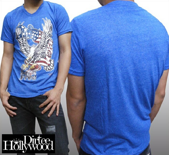 ダーティーハリウッド メンズ Tシャツ Dirtee Hollywood BONE FREE ブルー LA セレブ Safari サファリ LEON レオン オーシャンズ 雑誌 掲載 ブランド ベッカ