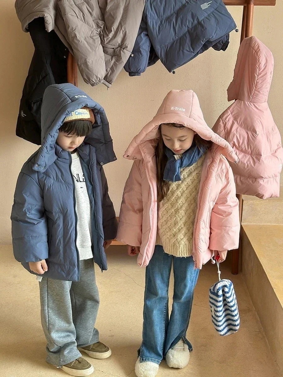 25新作子供用ダウンジャケット厚手のコート韓 ファッション子供服 女の子 男の子 キッズ アウター