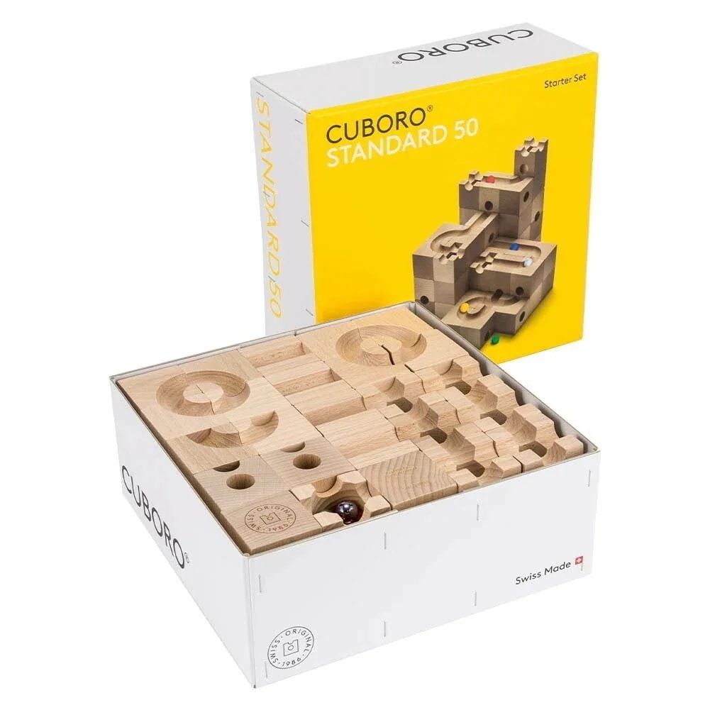 スタンダード 50キューブ 大容量セット 204 玉の道 木のおもちゃ 積み木 クボロ社 ブロック