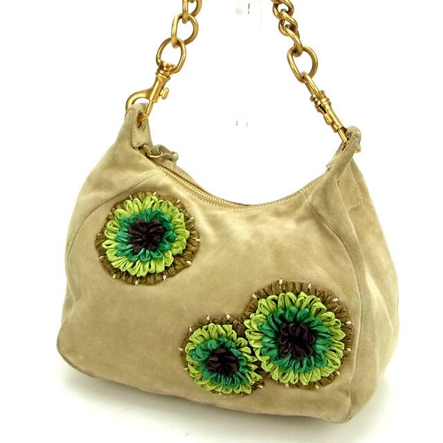 ショルダーバッグ /チェーンショルダー ベージュ 中古