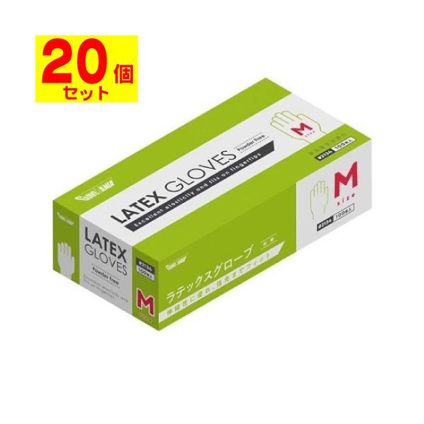 [川西工業]2134 ラテックスグローブ 粉無 Mサイズ 100枚入[20個セット]