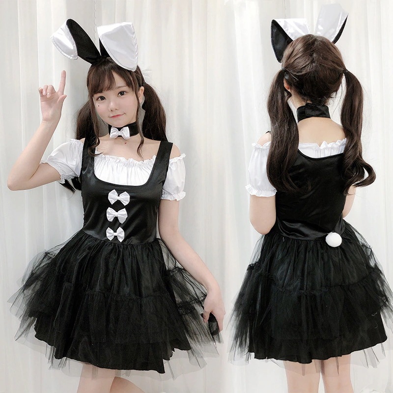ハロウィン大人用コスチューム バニーガール セクシー パフィースカート ナイトクラブ バー DS ステージ クリスマス パフォーマンス コスチューム