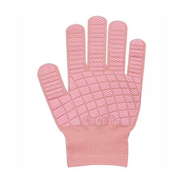 （まとめ）福徳産業 CuCuRa（キュキュラ） すべり止め付軍手 ライトピンク 1双[x30]