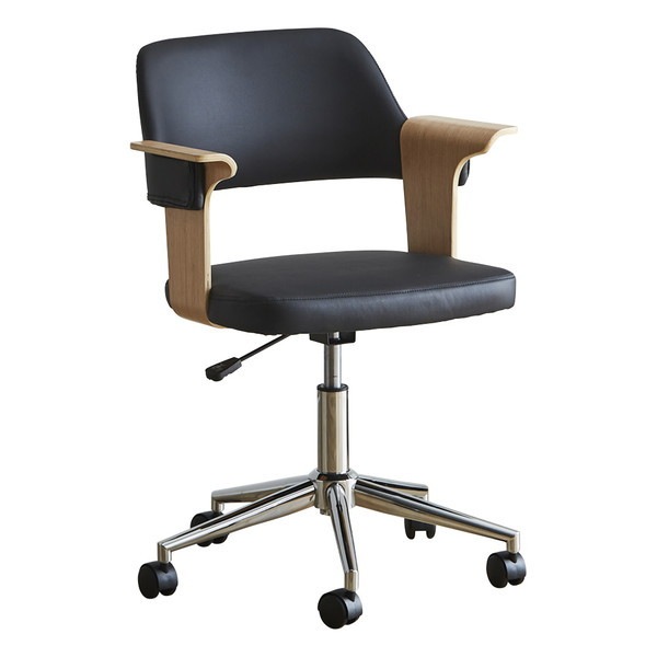 ホームテイスト SH-23-KDW 曲線が美しいデスクチェア ナチュラル メーカー直送 12,380円