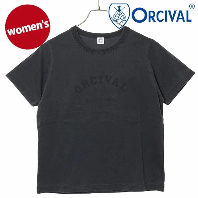 メール便 レディース コンパクトプリントTシャツ [OR-C0524-TAB] トップス カットソー 半袖 グレー CHARCOAL 正規取扱店