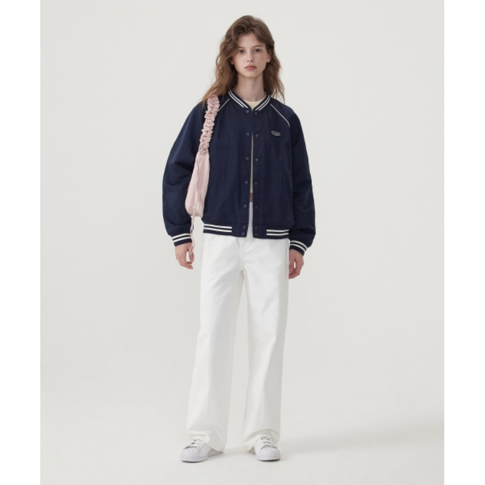 COVERNAT 女性用クラシックストレートデニムパンツホワイト