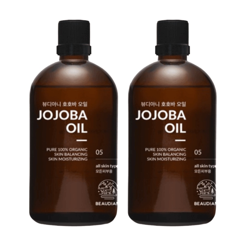 ホホバオイル 100ml 2個 非精製 冷圧着100% 有機植物性 天然ホホバ種子 フェイス 乾燥性