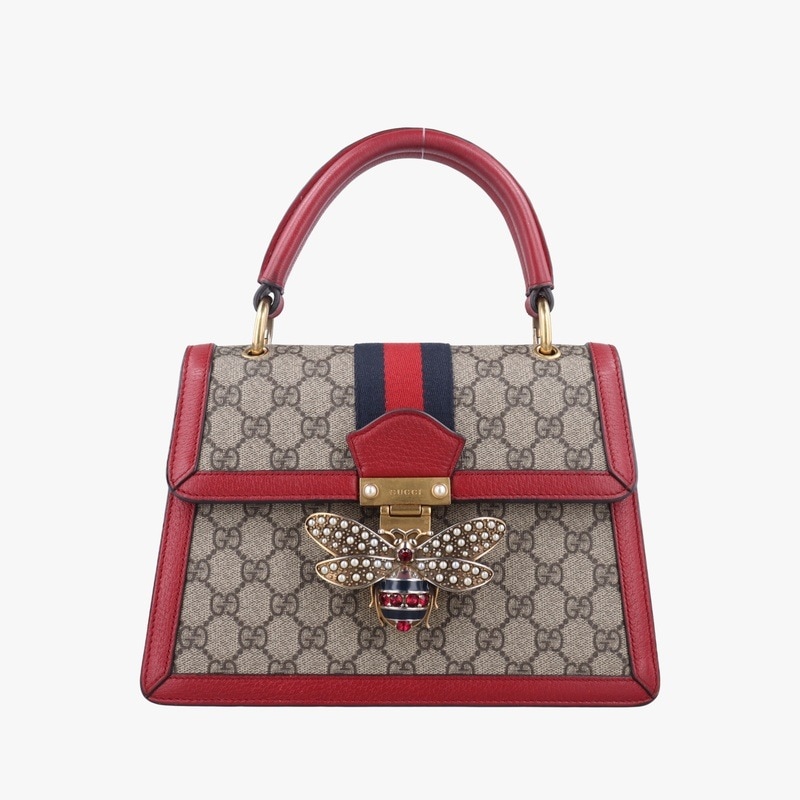 クイーン マーガレットベージュ×マルチカラーPVCコーティングキャンバス×レザー476541H028234747中古