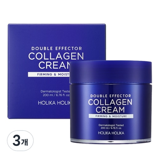 ダブルエフェクターコラーゲンクリーム 3個 200ml 高保湿クリーム コラーゲン配合