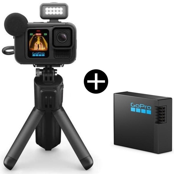CHDFB131 ブラック HERO13 BLACK CREATOR EDITION アクションカメラ (5.3K対応) + バッテリーセット