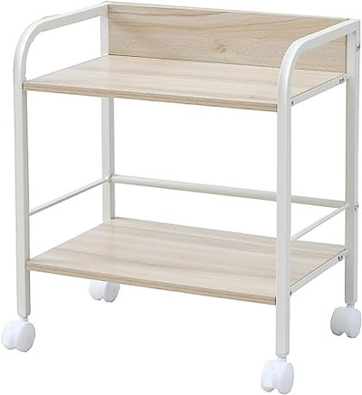 他サイト： ラック キャスター付き 2段 カラーボックス用収納ボックス対応 ロボット掃除機が通れる 棚 幅42×奥行27.5×高さ48 組立品 ナチュラルメイプル YZCR-2(NM/IV)の商品画像