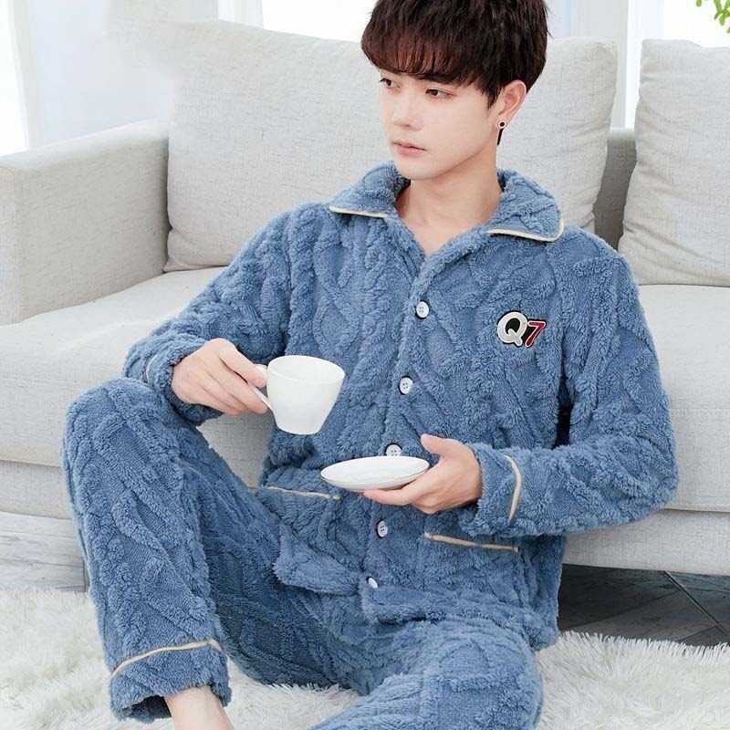 メンズパジャマ もこもこメンズパジャマ 男性ルームウェアー 男性部屋着 秋冬暖かメンズパジャマ メンズルームウェアー店内全品30％オフ