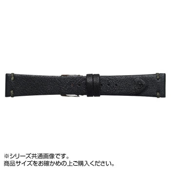 Emitta(エミッタ) 時計バンド ウーガ 20mm ブラック (美錠:銀) EU-A20