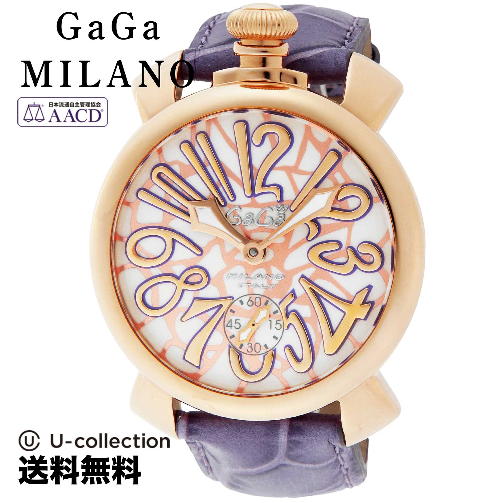 【腕時計】 GaGa MILANO(ガガミラノ) MANUALE 48MM / マヌアーレ 48mm ユニセックス モザイク 手巻き 5011MOSAICO01S-CHERY 時計 ブランド