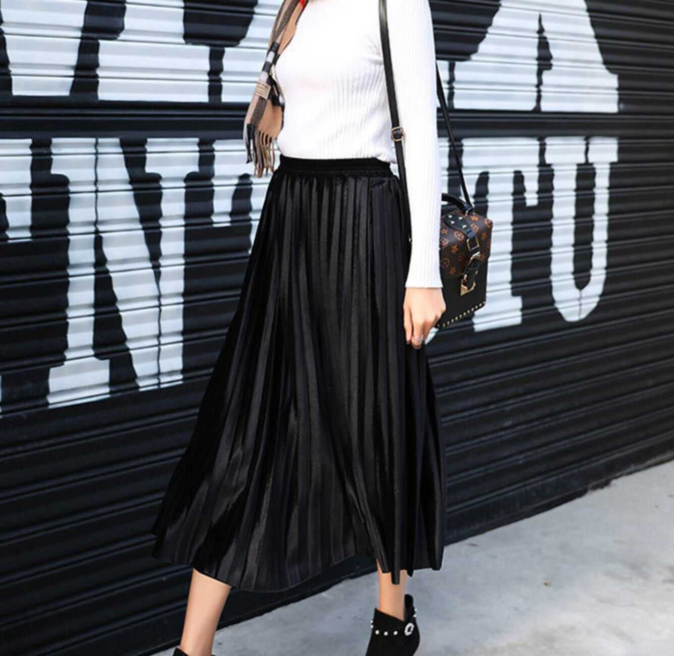 ボトムス ボトム おすすめ おしゃれ お洒落 激安 安い プチプラ スカート プリーツ スカート ロング スカート ハイ ウエスト Ａライン マキシ丈 アンクル丈 ストレッチ ウエスト lb