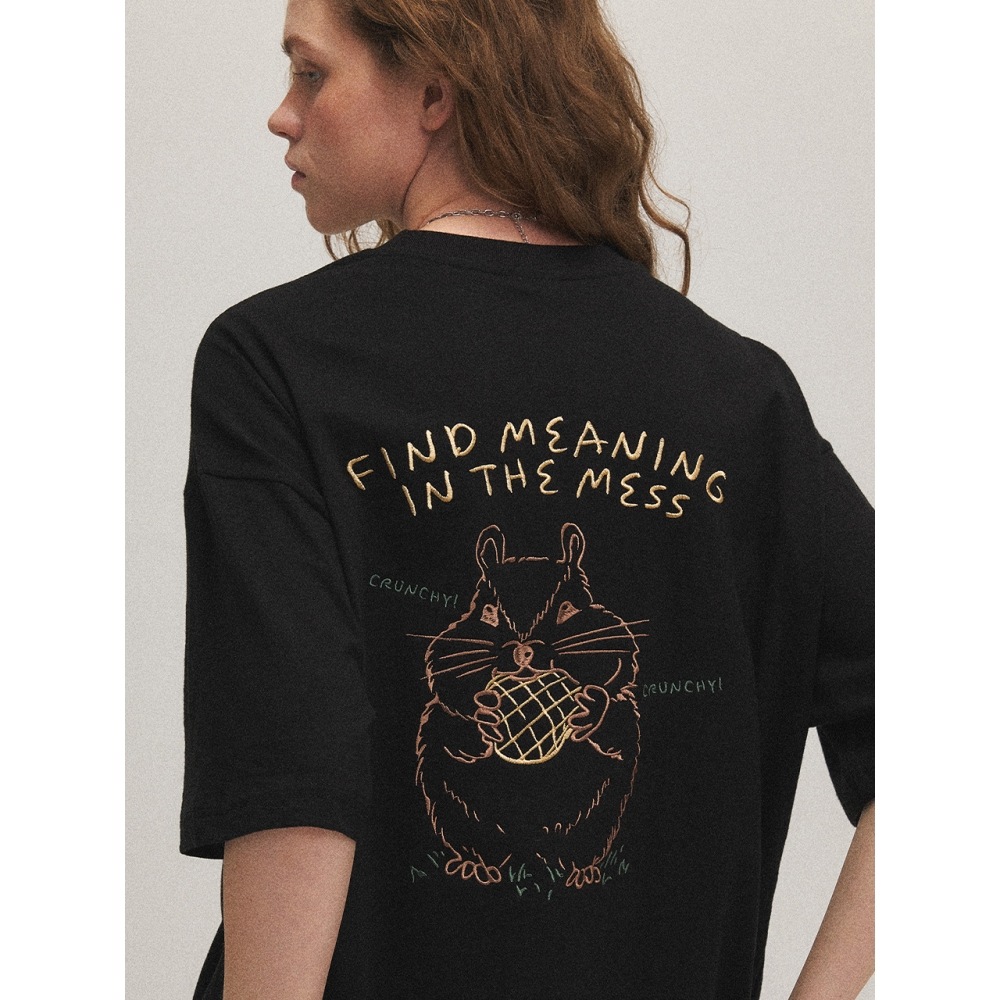 CPGN クランチエンブロイダリーショートスリーブ T シャツブラック