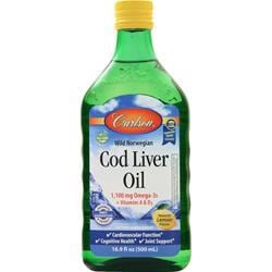 CARLSON社　ノルウェー コッド リバー オイル リキッド ライト レモン 16.9fl.oz