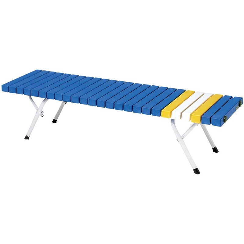 (代引き・個人宅・北海道・沖縄への配送不可)三和体育 オリタタミホームベンチ150 アオベッ 学校機器 器具 (s8385)