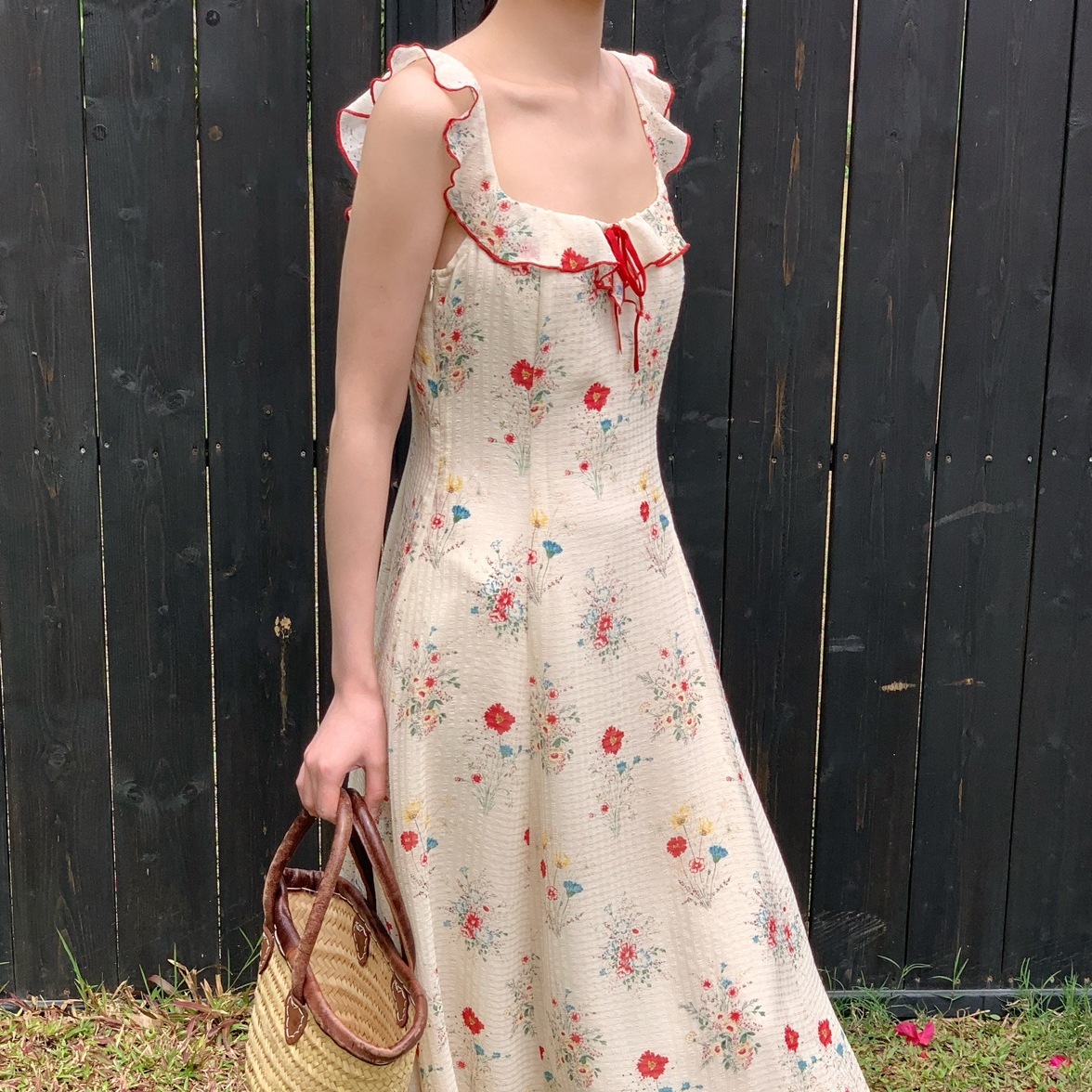 ワンピース 夏 ノースリーブ花柄ワンピース レディース ポリエステル キャミソールワンピース