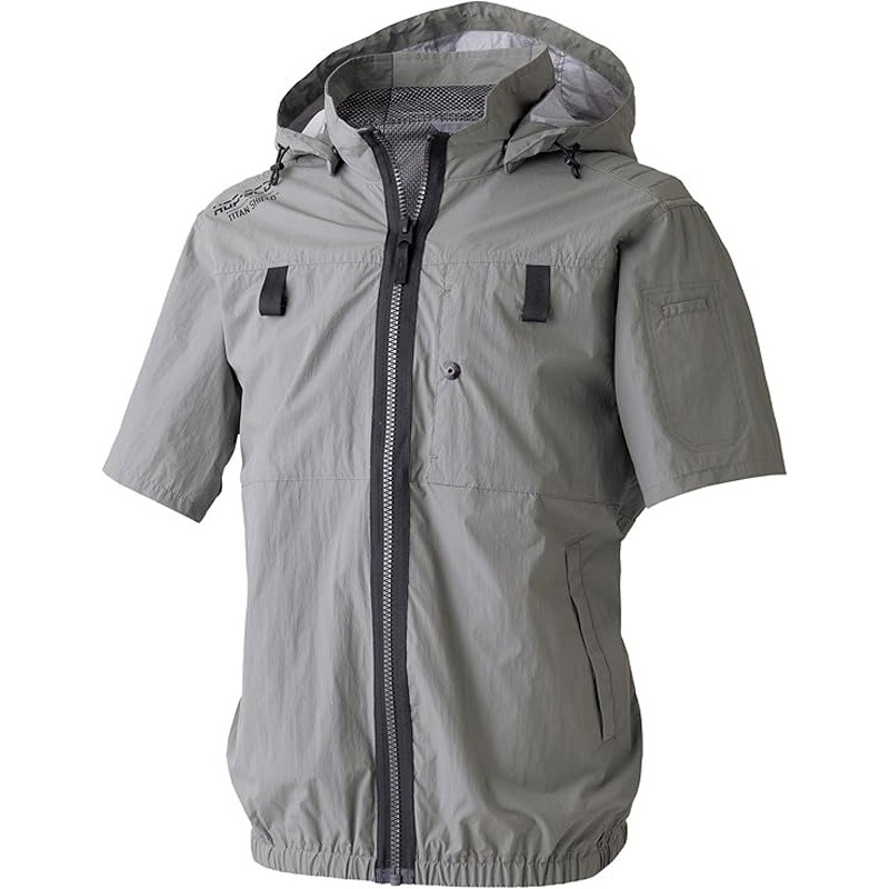 YAMASHIN 山真製鋸 アイスマンハイバックウェア 半袖 フルセット 空調服 熱中症対策 グレー 3L