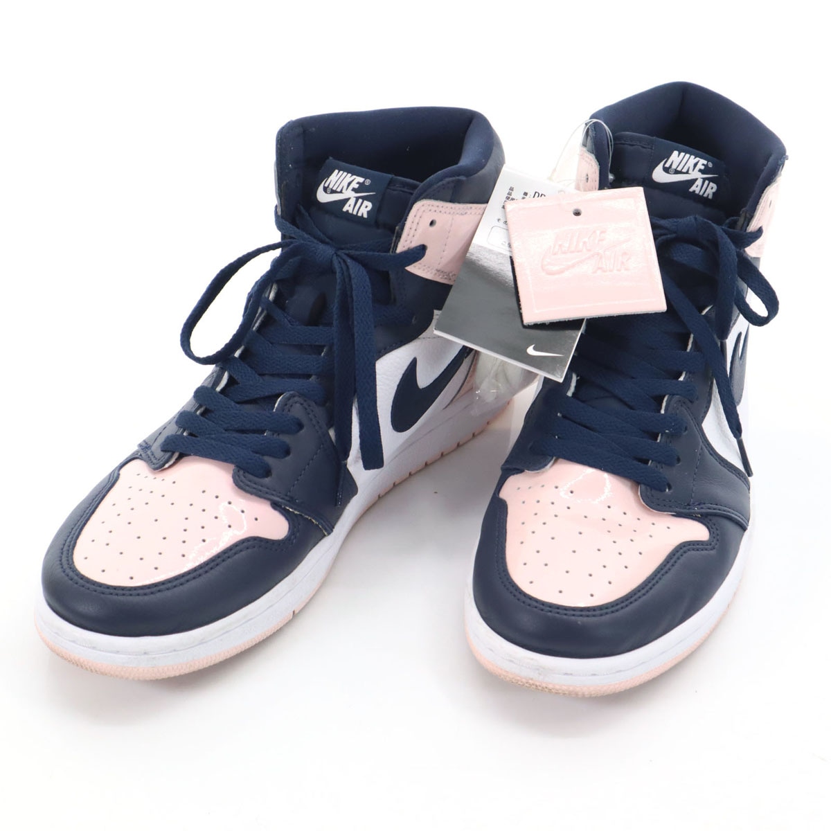 エアジョーダン 1 レトロ ハイ OG SE スニーカー 29 ネイビー DD9335-641 シューレース付き レディース 古着