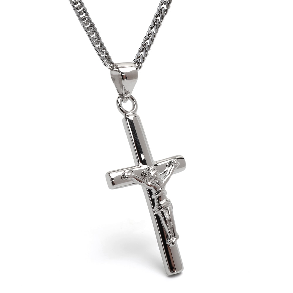 シルバー925 クロスネックレス [ns231-cs053-2mm]