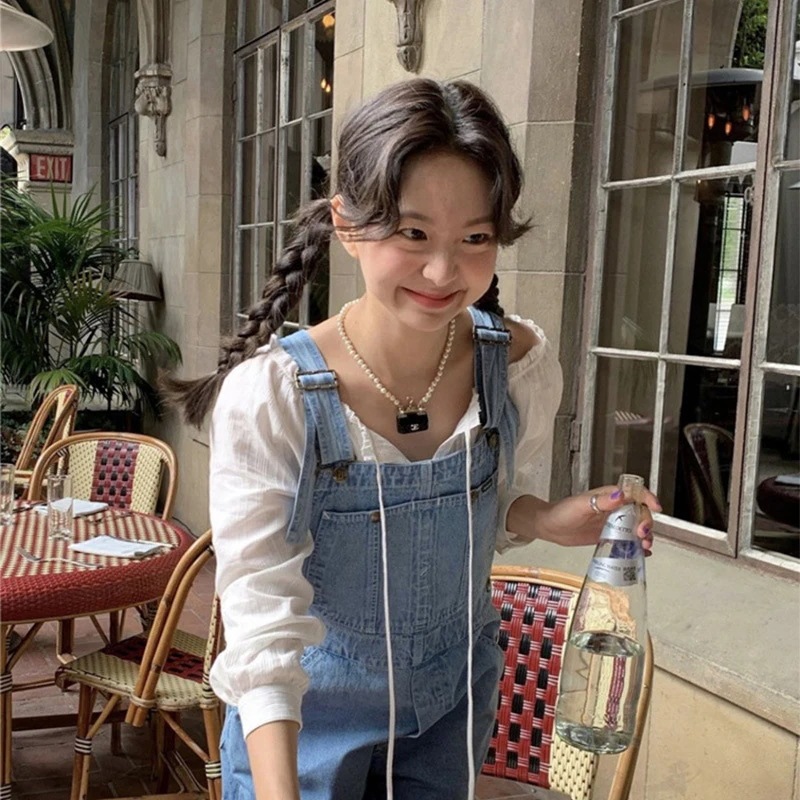 the Barn*et デニムサロペット 韓国風 レディース オーバーオール 春物 春物