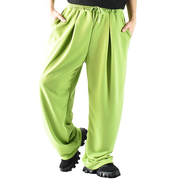 ワイドパンツ スウェットパンツ メンズ ダンス レディース ゆったり 春夏 裏毛 ワイド タックパンツ インプリーツ プリーツパンツ ワンタック 無地 裾絞り イージーパンツ ウエストゴム ストリート