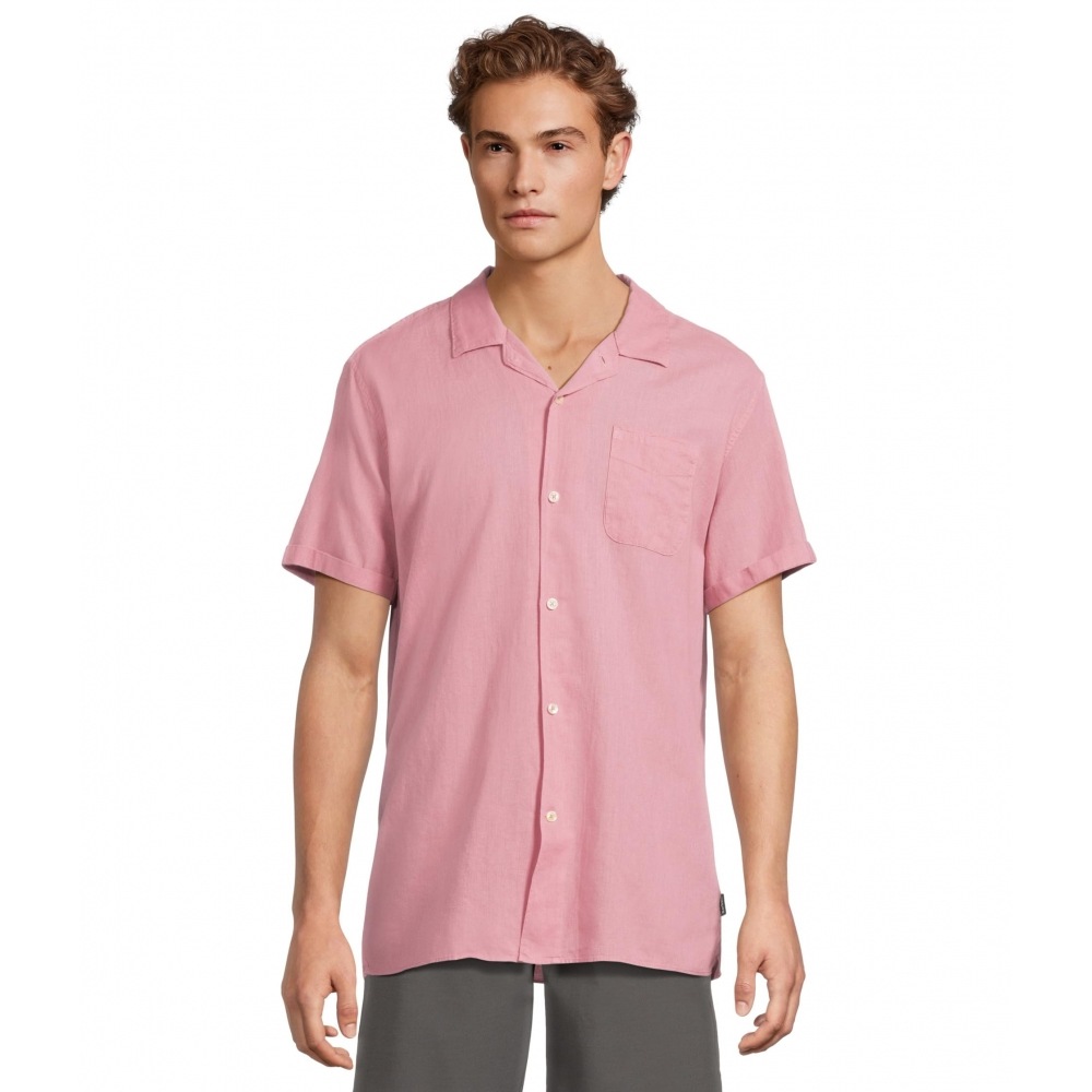 Barbour ギャーメント ダイデッド ネルソン ショートスリーブ レギュラーフィット シャツ トゥルーピンク