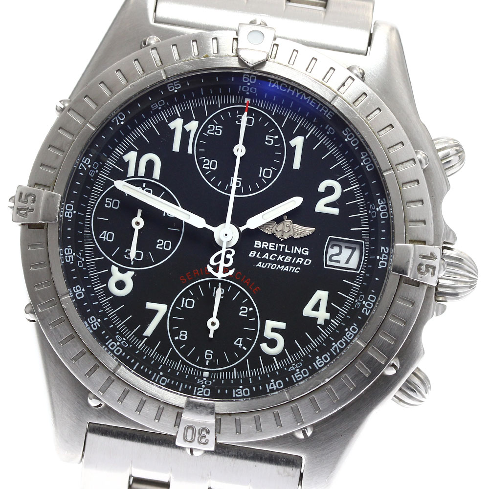 ブライトリング BREITLING A13350 クロノマット ブラックバード 自動巻き メンズ 箱付き_903645【中古】