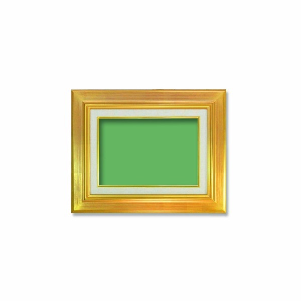 ( 油額 ) 油絵額 SM 227×158mm ゴールド 油縁 キャンバス額 UVカットアクリル仕様 金の油絵額 額 額縁 フレーム