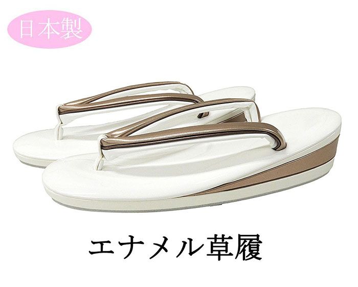 草履 履物 エナメル Ｍサイズ 日本製 レディース 女性 三枚芯 新品 n5420