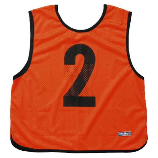 モルテン molten ゲームベスト蛍光オレンジ 10 枚組み 1 ~ 10 GB0113KO