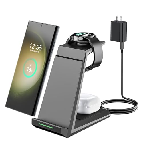 NANAMI 3in1 ワイヤレス充電器 (ギャラクシー専用) 急速充電 Galaxy Watch対応 Galaxy Z Flip/Foldシリーズ/S25/S24/S23/S22/S21(Ultra