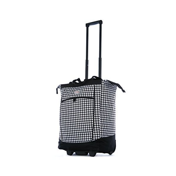 Olympia Fashion Rolling Shopper Tote - Houndstooth， 2300 cu. in. 並行輸入品