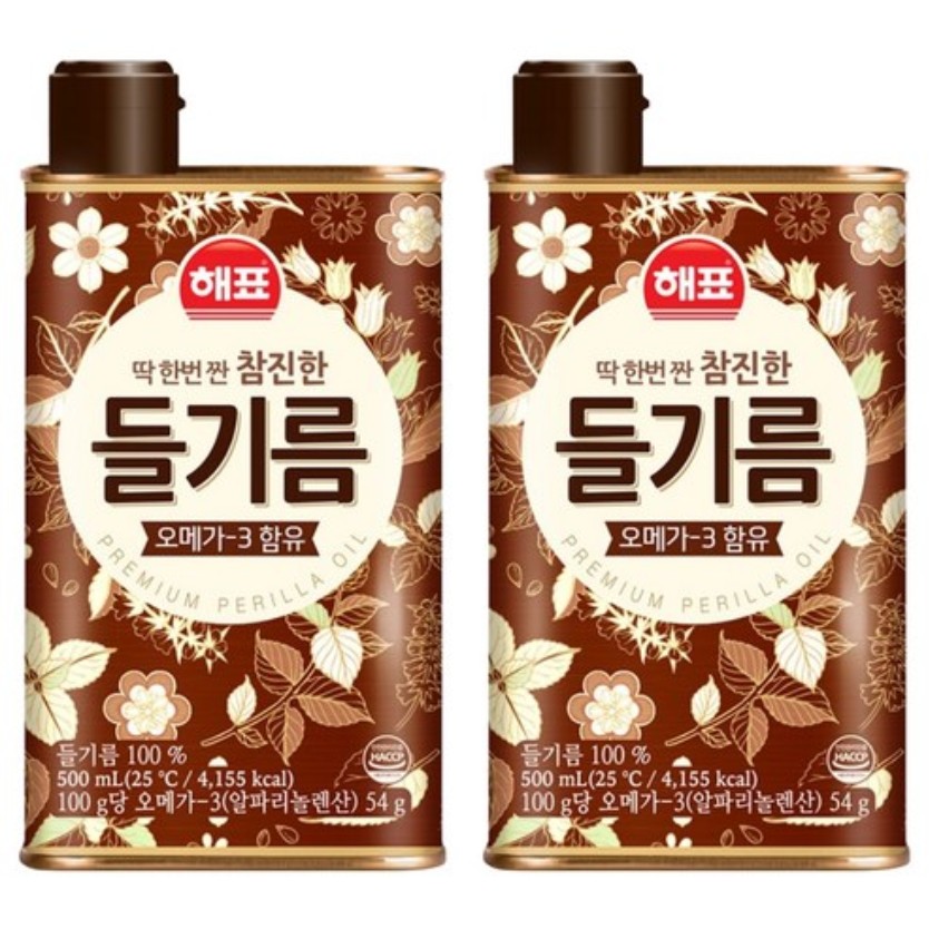 濃い エゴマ油 500ml 2EA / オメガ3配合 / K-Food 韓国ソースドレッシング
