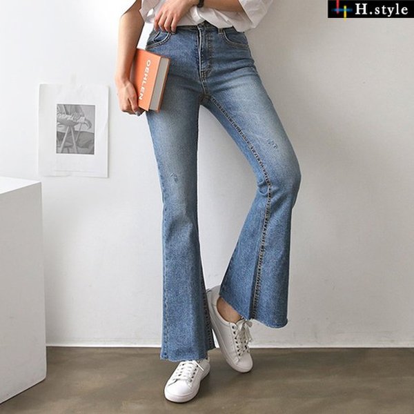 HスタイルPN415バービープランバンディングブーツカット/デニム/チョン/ビッグサイズ